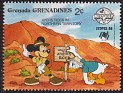 Grenadines - 1988 - Walt Disney - 2 ¢ - Multicolor - Disney, Sydpex - Scott 999 - Disney SYDPEX Australia Mickey Climbing Ayers Rock - 0